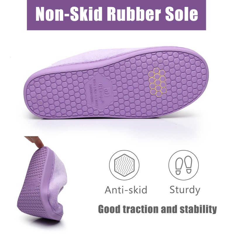Git-up Women Soft wide Slippers Memory Foam Closed Toed Diabetic Arthritis Edema House Slippers - Image 5
